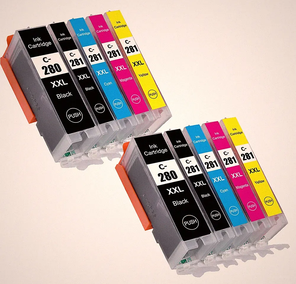 10PK PGI-280XXL CLI-281XXL Printer Ink for Canon Pixma TR8620A TR8622A TS702A