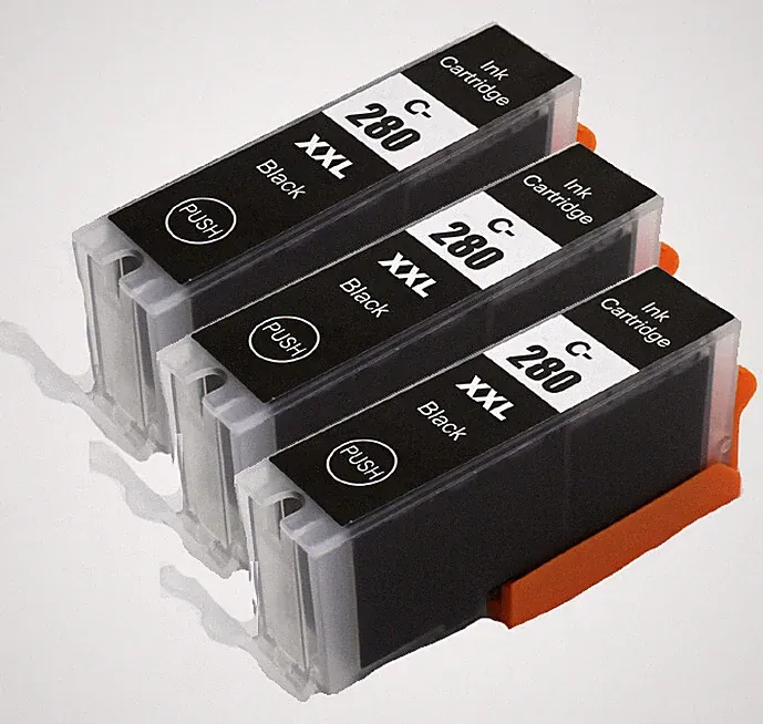 3PK BLACK Ink Cartridges works for PGI-280XXL PGBK Canon TR8520 TR8620 TR7520