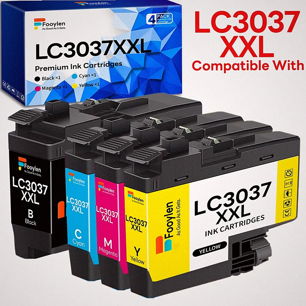 4x Ink Cartridge for Brother LC3037 LC-3037XXL for MFC-J5845DW MFC-J5945DW