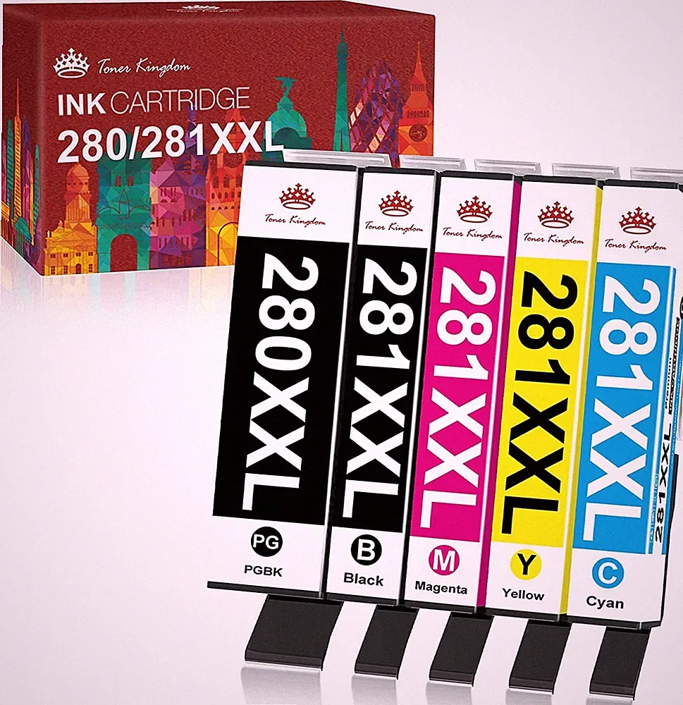 5 pack Ink Cartridge For Canon PGI-280XXL CLI-281XXL PIXMA TR7520 TR8520 TS9120