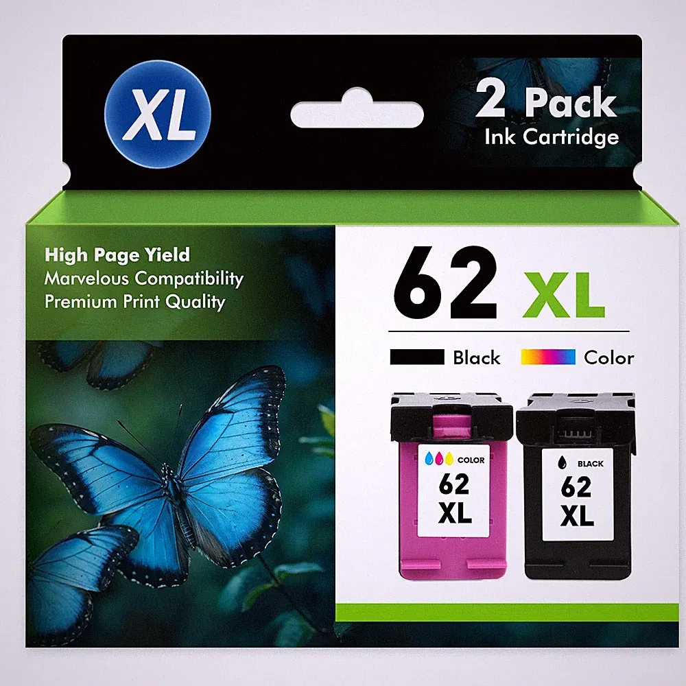 62 XL XXL Ink Cartridge 62 Ink for HP 62XL Envy 7640 5540 5640 5660 5740 Printer