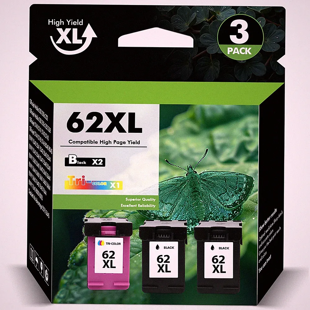 62 XL XXL Ink Cartridges For HP Ink 62XL Envy 7640 5540 5660 5740 8000 Printer