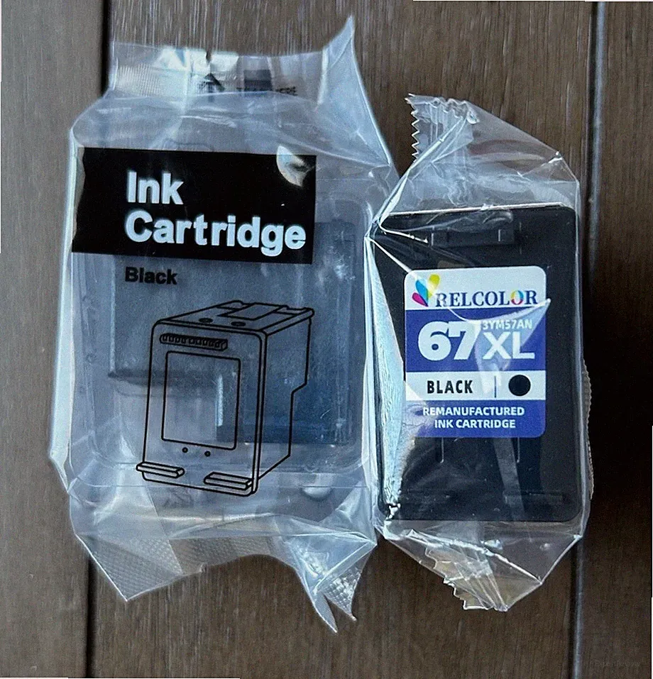67XL HP Printer Ink Cartridges ~ Black 2 Each ~ In Original Sealed Bags