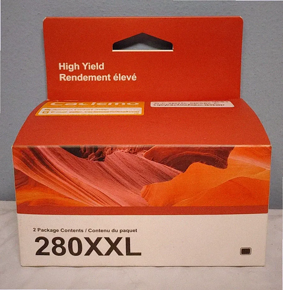 Caclemo 280XXL PGBK Black Ink Cartridge 2-Pack High Yield for Canon Printers New