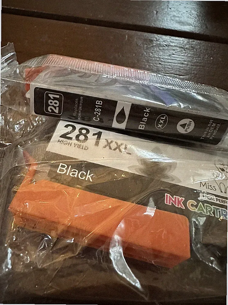 Cannon Printer Ink 281 Black XXL Black×2 & Cc-281XXL Photo Blue (compatible)