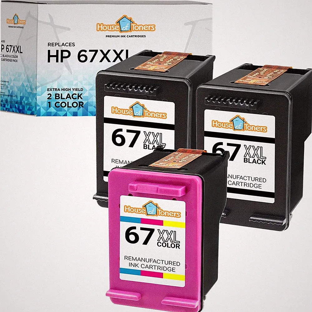 Compatible With HP 67 HP 67XXL HP 67XL Ink Cartridges for Envy 6075 6452 Lot
