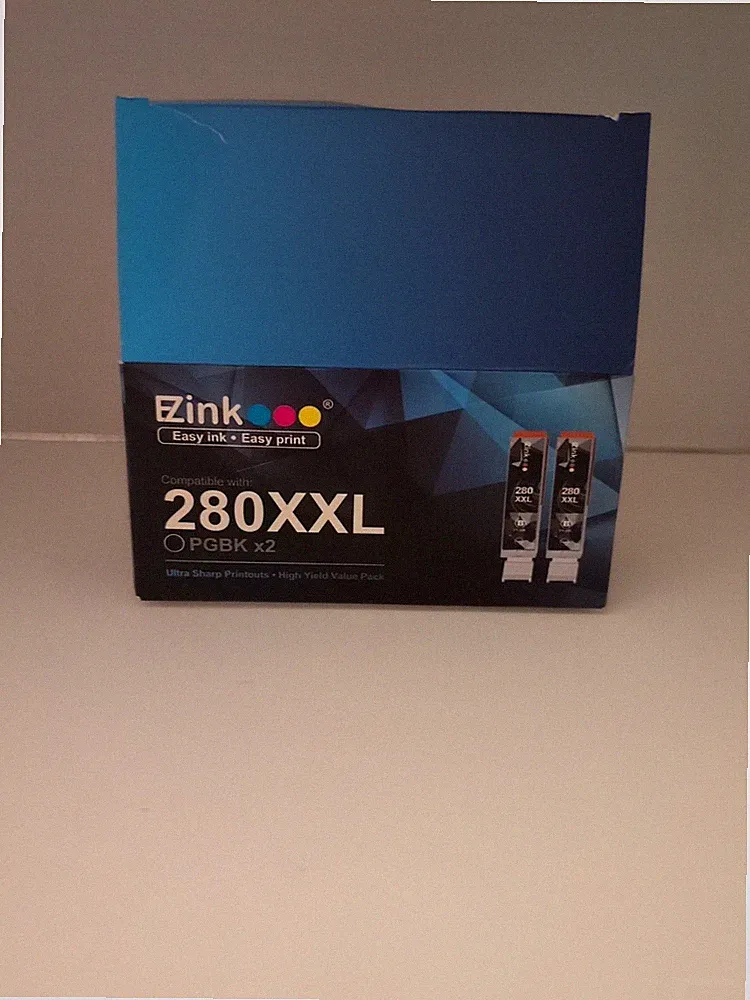 E-Z Ink PGI-280XXL PGBK Ink Cartridge 2-Pack for Canon Printers Open Box