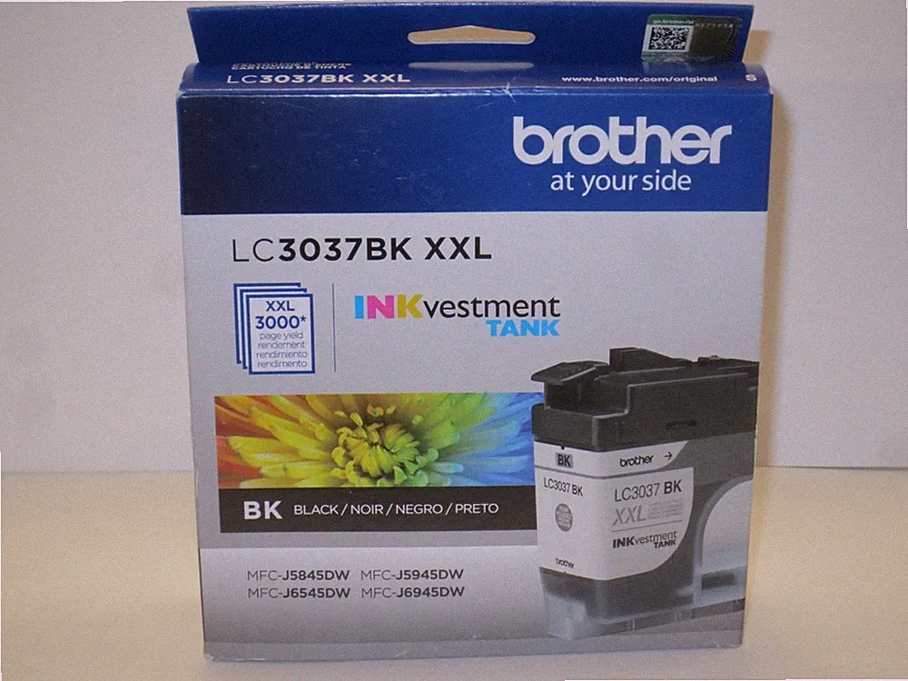 Genuine Brother LC 3037 BK Black XXL Super High-Capacity Ink- NEW
