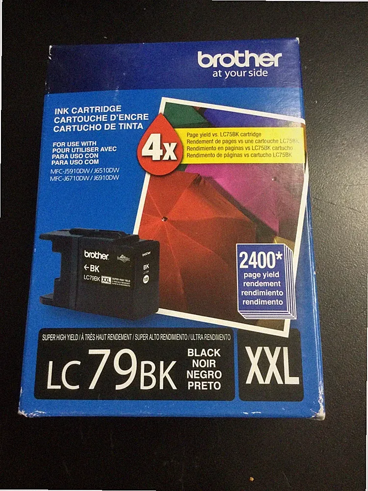 Genuine Brother LC79BK XXL Black Super High Yield Ink Cartridge 7425/OB