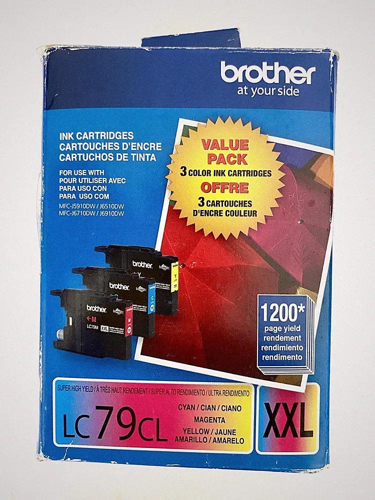 Genuine Brother LC79CL XXL 3-Pack Color Ink Cartridges EXPIRED SEALED INNER