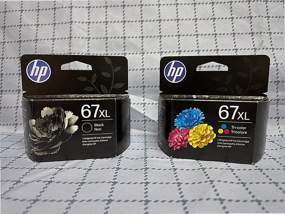 GENUINE HP 67XL Black & 67XL Tri Color ink cartridges New In Retail Box 11/2027