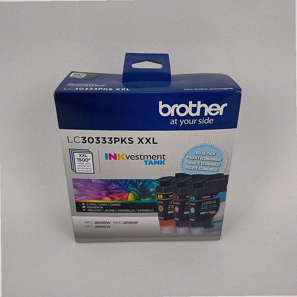 brother lc 30333pks xxl printer ink 3 color cartridges