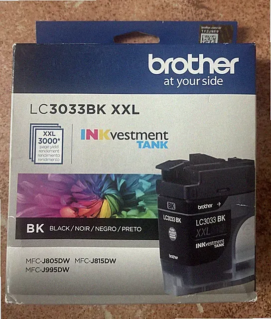 New Brother LC3033BK XXL Black Ink Cartridge Super-High-Yield 3000+ EXP 2026