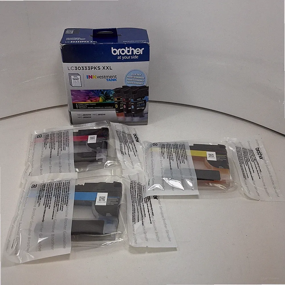 NEW GENUINE - BROTHER LC30333PKS XXL 3-PACK COLOR INK - Cyan Magenta Yellow 3/25