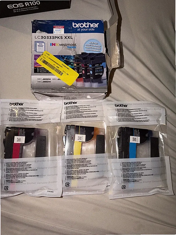 NEW GENUINE - BROTHER LC30333PKS XXL 3-PACK COLOR INK - Cyan Magenta Yellow