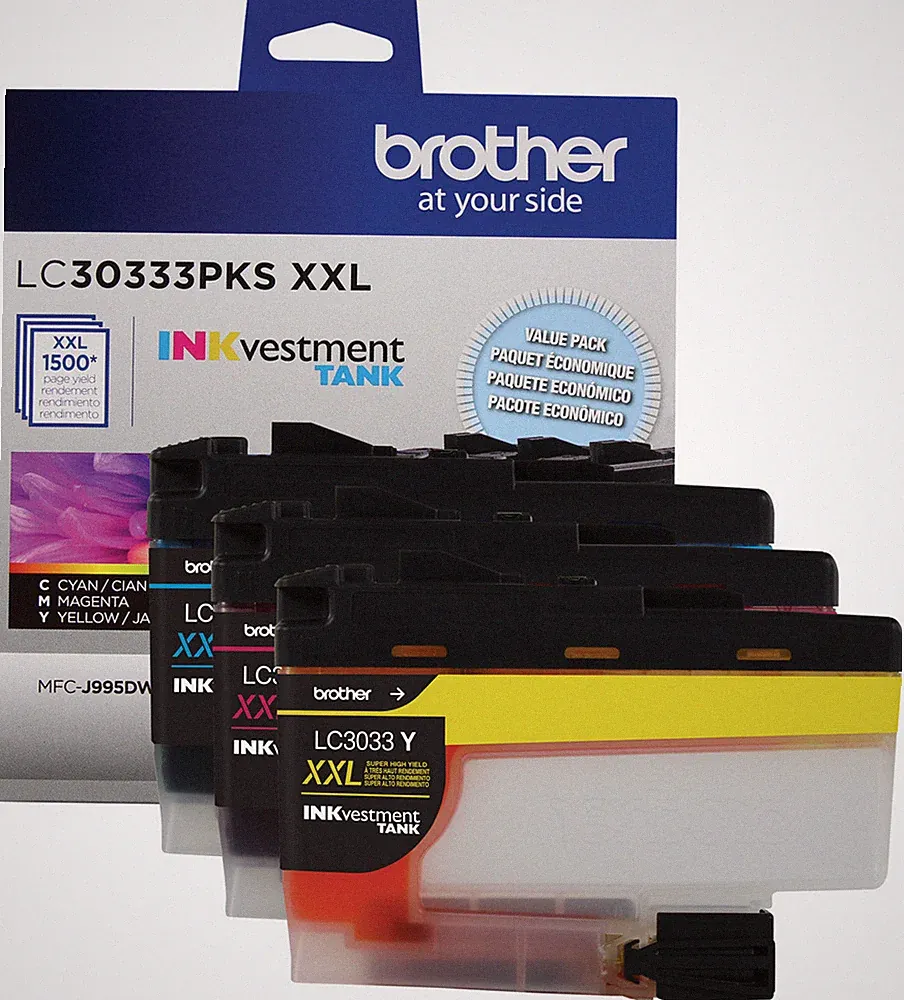 New Genuine Brother LC3033XXL Cyan Magenta Yellow 3PK Ink Cartridges 2026