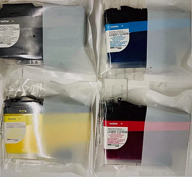 New Genuine Brother LC3037 LC3039 Black Color 4PK Starter Ink Cartridges