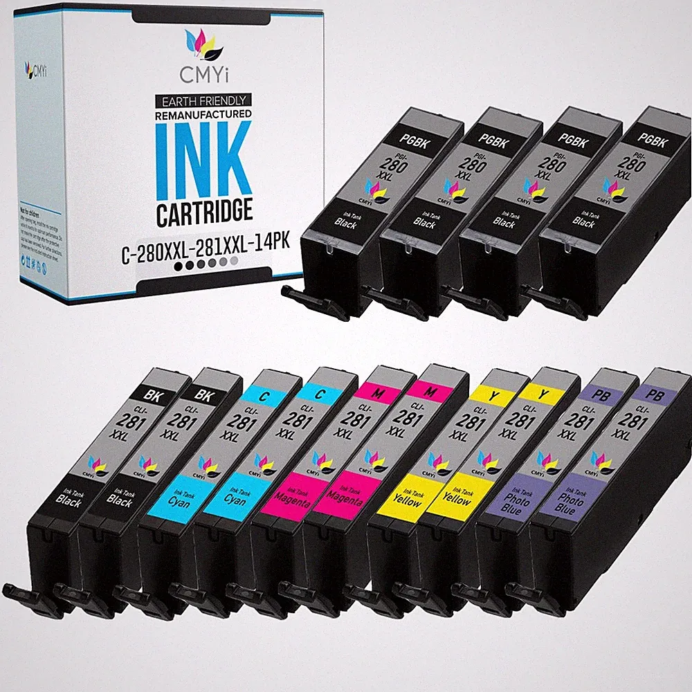 PGI-280 XXL CLI-281 XXL CMYi Black Color Ink Lot for Canon PIXMA TR7520 TS6120