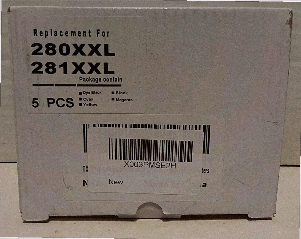 Replacement 5 piece Printer Ink Combo Pack For 280 & 281 XXL
