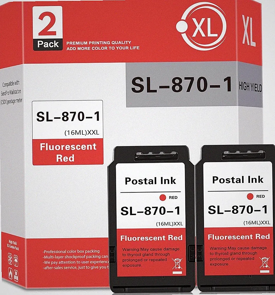 SL-870-1 XXL Red Ink Cartridge High Yield Combo Pack (2-Pack) Compatible Pitney