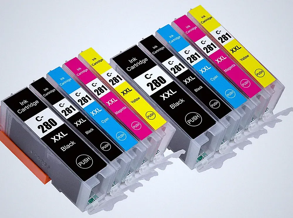 XXL Printer Ink Combo +Chip for Canon 280XXL 281XXL TS6320 TS9520 TS9521C TR7520
